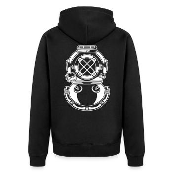 symbole de plongée casque de plongée - Veste à capuche bio Premium Unisexe - noir - Dos - Nico (187cm)