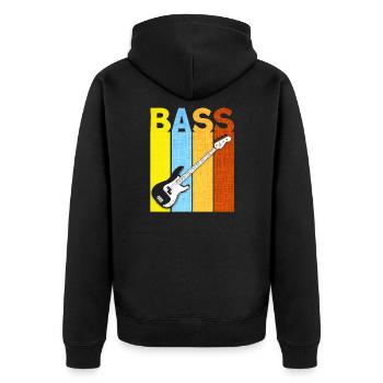 Cadeau de bassiste bassiste bassiste bassiste - Veste à capuche bio Premium Unisexe - noir - Dos - Nico (187cm)