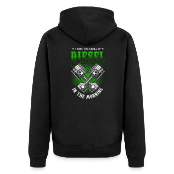 Diesel Diesel Engine Diesel Driver Truck Tuner Motif - Unisex Premium Organic Zip Hoodie - black - Back - Nico (187cm)