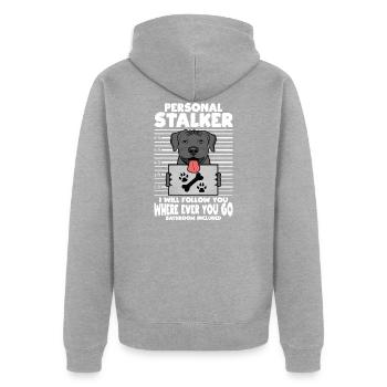 Cadeau drôle de propriétaire de Pitbull - Veste à capuche bio Premium Unisexe - gris chiné - Dos - Nico (187cm)