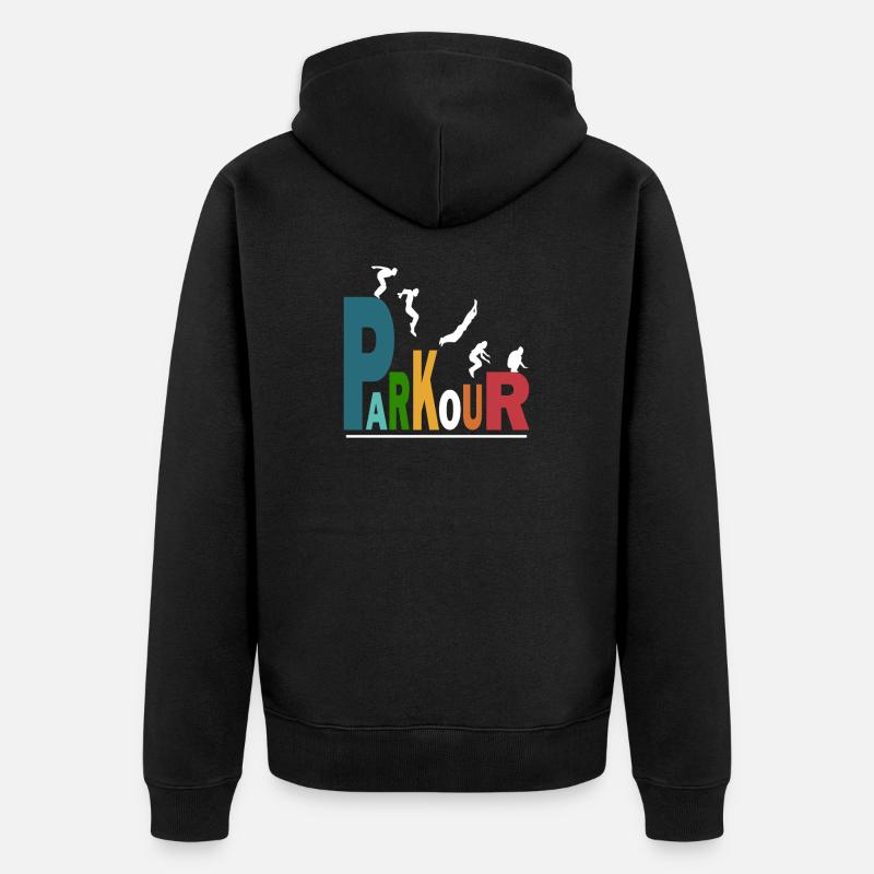 Parkour sport freerunning - Veste à capuche bio Premium Unisexe - noir