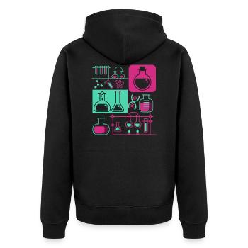 Chimie laboratoire recherche chimiste science - Veste à capuche bio Premium Unisexe - noir - Dos - Nico (187cm)