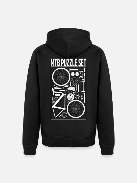 MTB Bicycle Parts Cycling Cycling Gift - Unisex Premium Organic Zip Hoodie - black