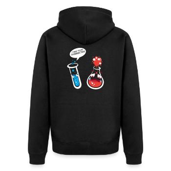 Chimie Chimiste Cadeau drôle pour les geeks - Veste à capuche bio Premium Unisexe - noir - Dos - Nico (187cm)