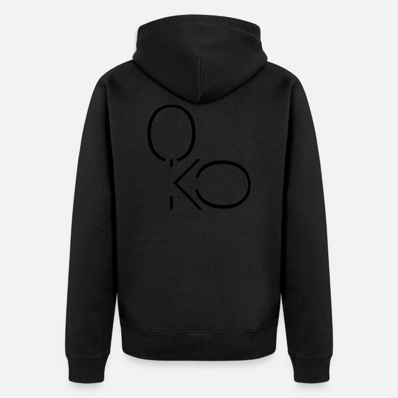 Oberkochen - Oko - Veste à capuche bio Premium Unisexe - noir