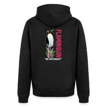 Flaminguin Sois Anders Be Different Cadeau - Veste à capuche bio Premium Unisexe - noir - Dos - Nico (187cm)