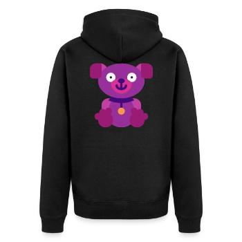 Chiots - Veste à capuche bio Premium Unisexe - noir - Dos - Nico (187cm)