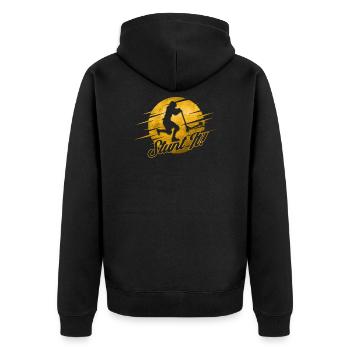 Scooter E-Scooter Scooter Stunt It Gift - Unisex Premium Organic Zip Hoodie - black - Back - Nico (187cm)