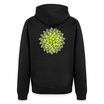 MUMS Fleurs Fleurs Fleurs - Veste à capuche bio Premium Unisexe - noir - Dos - Nico (187cm)