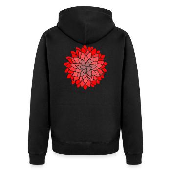 MUMS Fleur Rouge Fleurs - Veste à capuche bio Premium Unisexe - noir - Dos - Nico (187cm)