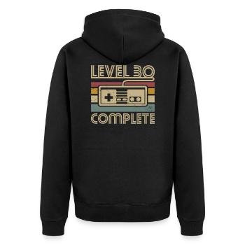 Niveau 30 Complete 30 anniversaire Gamer 30 ans - Veste à capuche bio Premium Unisexe - noir - Dos - Nico (187cm)