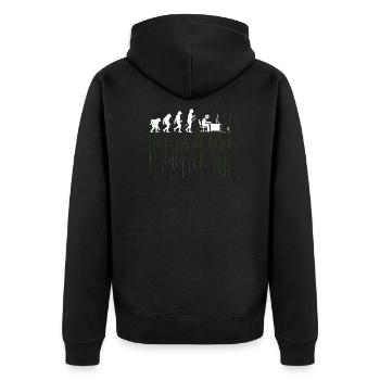 Evolution Ordinateur Détrissement Bürarbeit Cadeau - Veste à capuche bio Premium Unisexe - noir - Dos - Nico (187cm)