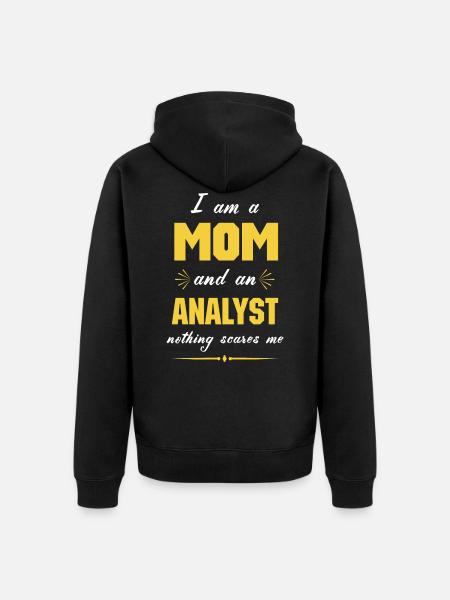Maman analyste, maman analyste - Veste à capuche bio Premium Unisexe - noir