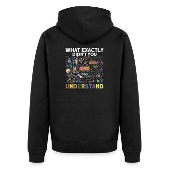 Chimie Mathe Physique Nerd Science Geek motif - Veste à capuche bio Premium Unisexe - noir - Dos - Nico (187cm)