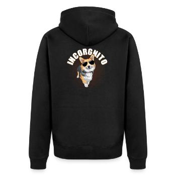 Incorgnito Corgi Corgis cadeau de chien Corgie - Veste à capuche bio Premium Unisexe - noir - Dos - Nico (187cm)
