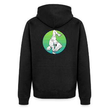 Breakdance Breakdancer Cadeau de silhouette - Veste à capuche bio Premium Unisexe - noir - Dos - Nico (187cm)