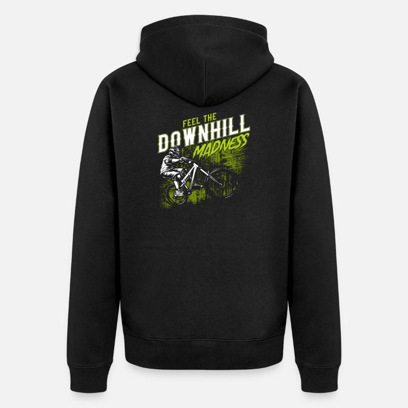 Downhill Madness VTT VTT cadeau - Veste à capuche bio Premium Unisexe - noir