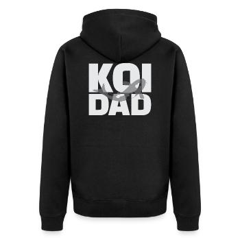 Koi Dad Koi-Fisch-Design für Koi-Teich-Besitzer - Unisex Premium Bio Zip Hoodie - Schwarz - Hinten - Nico (187cm)