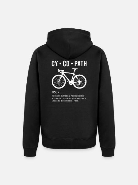 Cycopath - Unisex Premium Organic Zip Hoodie - black