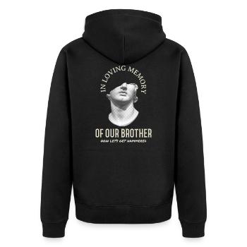 Loving Memory Bachelor Stag Do - Veste à capuche bio Premium Unisexe - noir - Dos - Nico (187cm)
