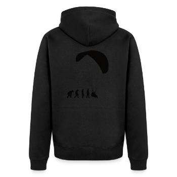 Paragliding Paragliding Sport Skydiving - Unisex Premium Organic Zip Hoodie - black - Back - Nico (187cm)