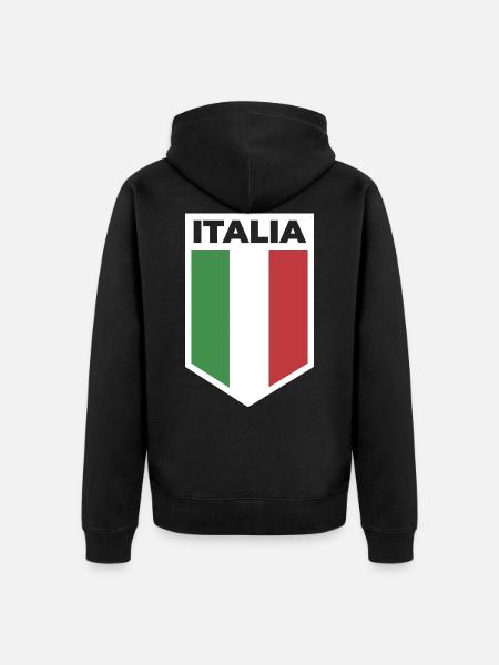 Italia champion d’Europe - Veste à capuche bio Premium Unisexe - noir