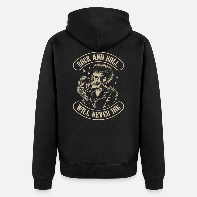 Rock n Roll - Rockabilly - Veste à capuche bio Premium Unisexe - noir