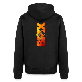 BMX BMX Rider BMXer Freestyle Stunts Cadeau - Veste à capuche bio Premium Unisexe - noir - Dos - Nico (187cm)