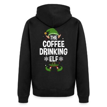 Le café Boire Elf Party Family Group Matchin - Veste à capuche bio Premium Unisexe - noir - Dos - Nico (187cm)