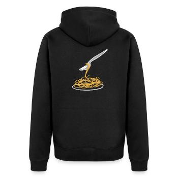 Symbole alimentaire - Veste à capuche bio Premium Unisexe - noir - Dos - Nico (187cm)