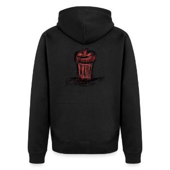 Seau à ordures - Veste à capuche bio Premium Unisexe - noir - Dos - Nico (187cm)