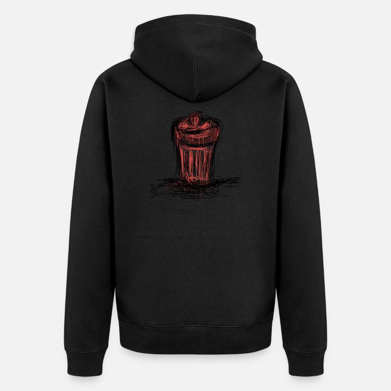 Seau à ordures - Veste à capuche bio Premium Unisexe - noir