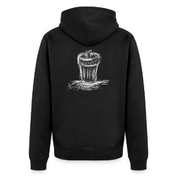 Seau à ordures - Veste à capuche bio Premium Unisexe - noir - Dos - Nico (187cm)