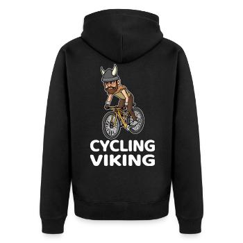 Vélo de route Vélo de route Cyclisme Cycliste - Veste à capuche bio Premium Unisexe - noir - Dos - Nico (187cm)