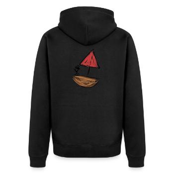 Bateau pirate - Veste à capuche bio Premium Unisexe - noir - Dos - Nico (187cm)