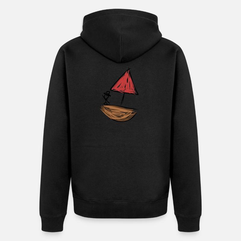 Bateau pirate - Veste à capuche bio Premium Unisexe - noir