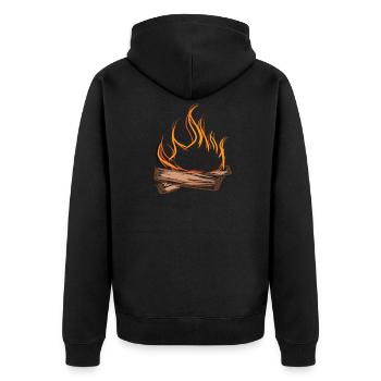 Feu de camp - Veste à capuche bio Premium Unisexe - noir - Dos - Nico (187cm)