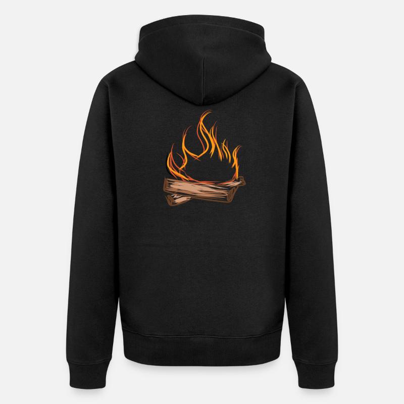 Feu de camp - Veste à capuche bio Premium Unisexe - noir