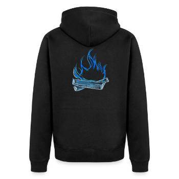 Feu de camp - Veste à capuche bio Premium Unisexe - noir - Dos - Nico (187cm)