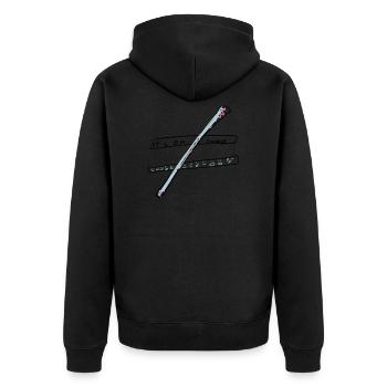 Equation Calculation - Unisex Premium Organic Zip Hoodie - black - Back - Nico (187cm)