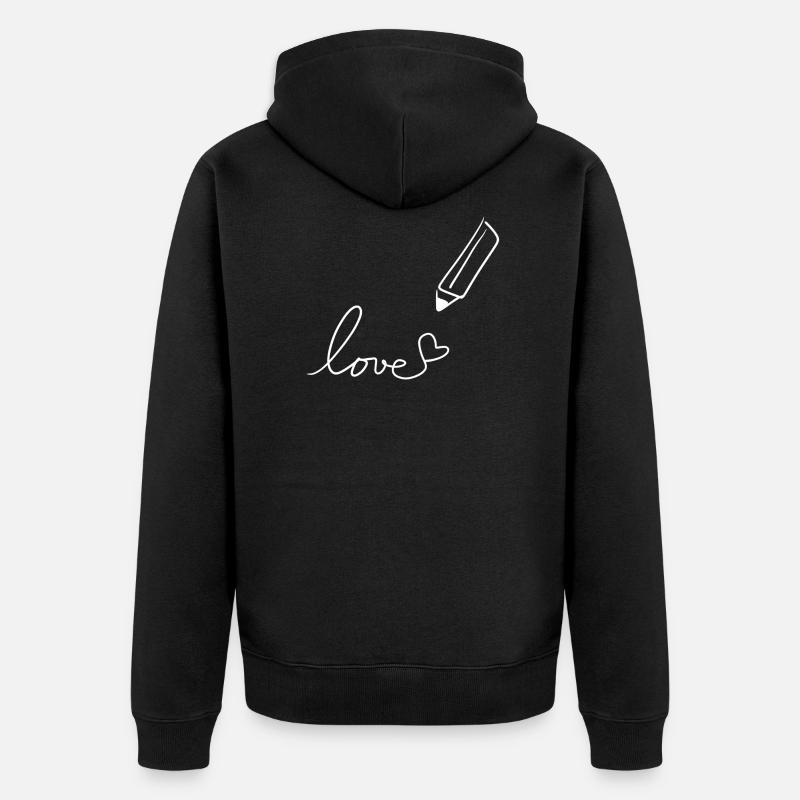 Stylo à dessin - Veste à capuche bio Premium Unisexe - noir