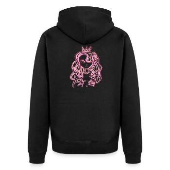 symbole Reine - Veste à capuche bio Premium Unisexe - noir - Dos - Nico (187cm)