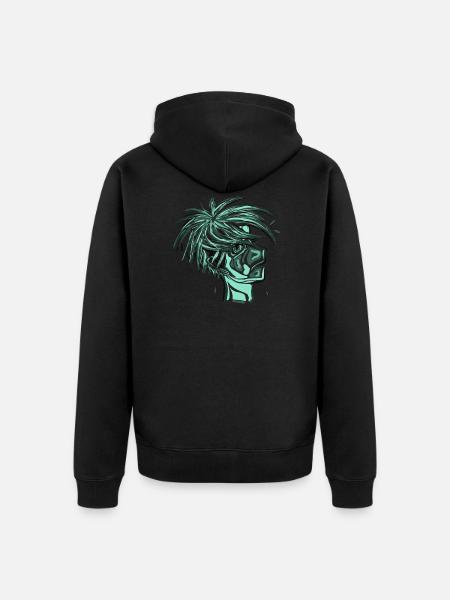 Manga Boy - Unisex Premium Organic Zip Hoodie - black