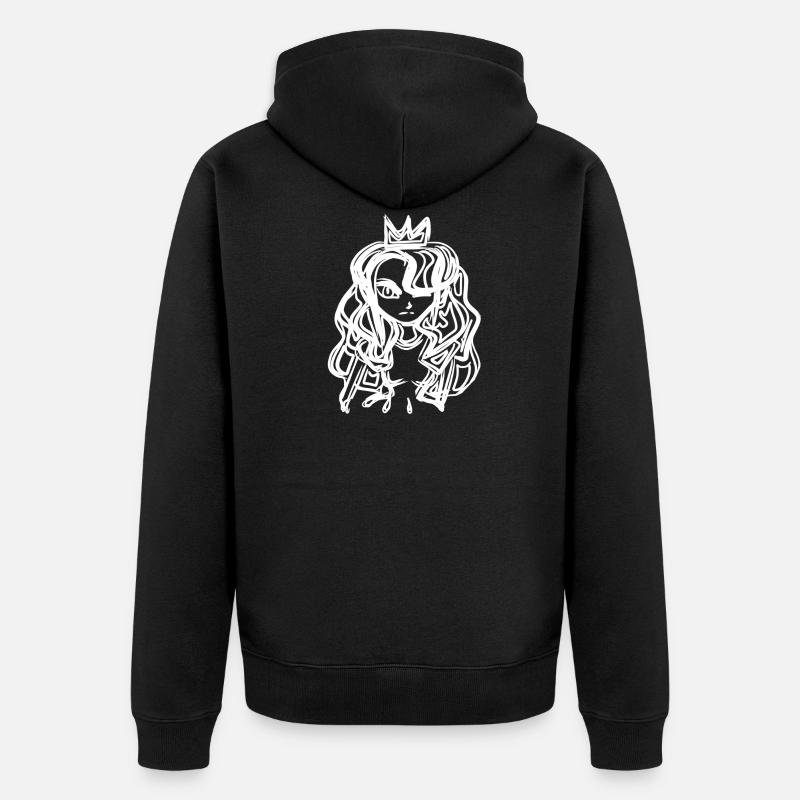 Symbole de princesse - Veste à capuche bio Premium Unisexe - noir