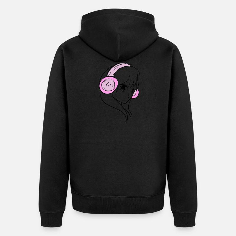 son manga - Veste à capuche bio Premium Unisexe - noir