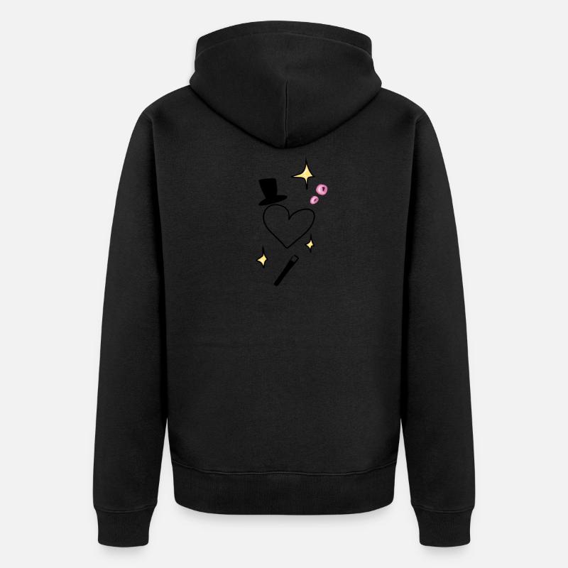 Cœur de magicien - Veste à capuche bio Premium Unisexe - noir