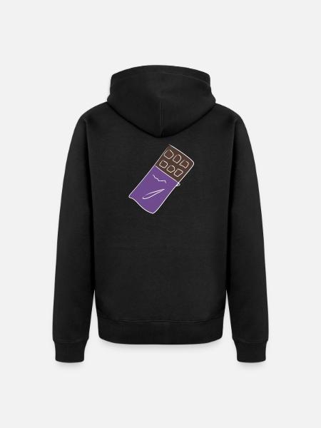 chocolate chocolate - Unisex Premium Organic Zip Hoodie - black