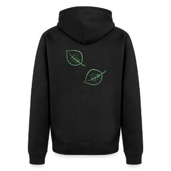feuilles d’arbre - Veste à capuche bio Premium Unisexe - noir - Dos - Nico (187cm)