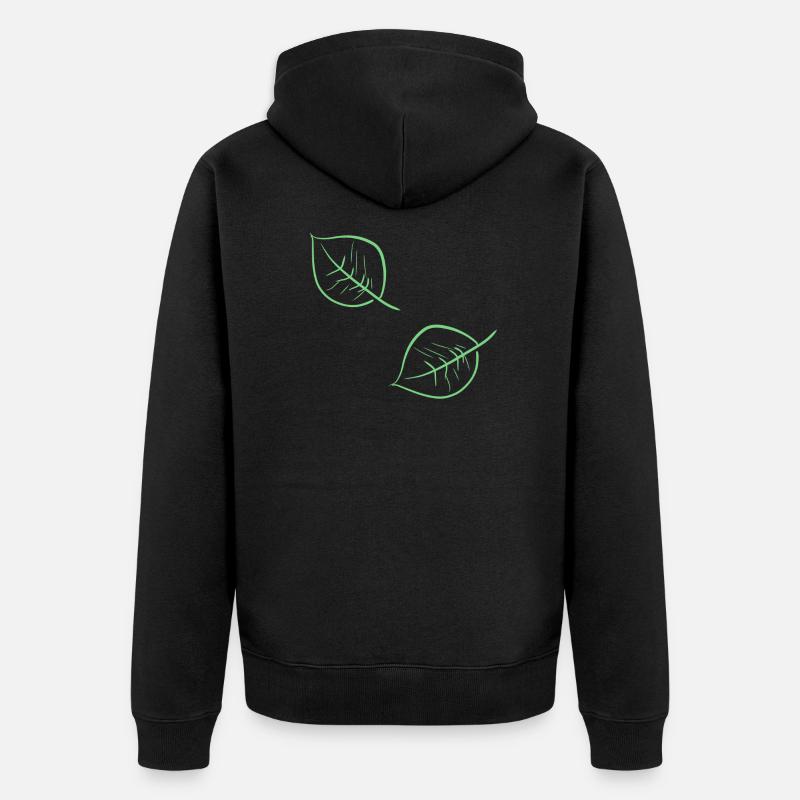 blätter baum - Unisex Premium Bio Zip Hoodie - Schwarz