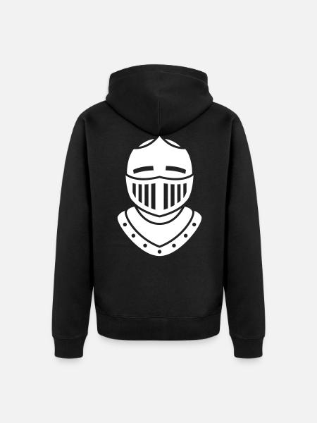 Ritter Helm - Unisex Premium Bio Zip Hoodie - Schwarz